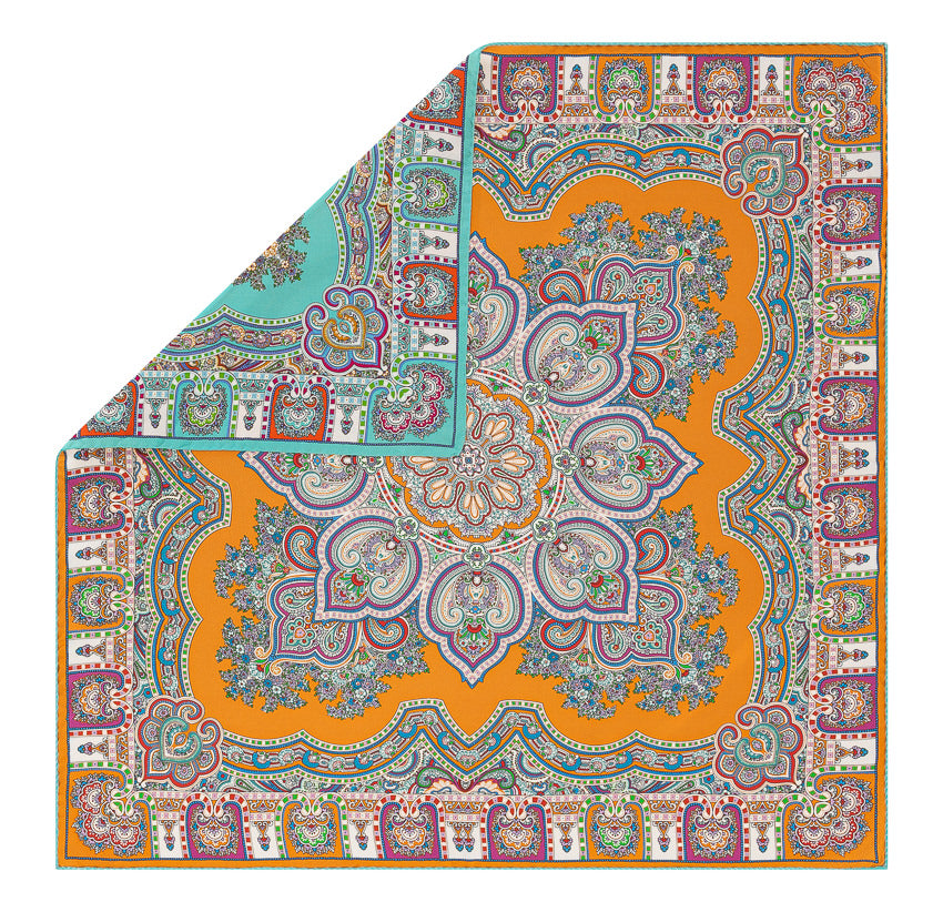 Seidentuch Aqua Terracotta